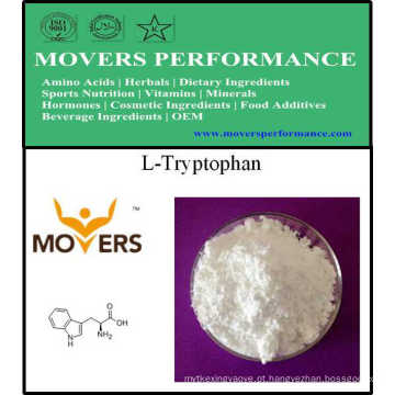 Fábrica de suprimentos Aminoácidos Food Grade L-Tryptophan CAS: 73-22-3.